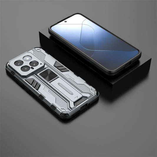 For Xiaomi 14 Supersonic Armor PC Hybrid TPU Phone Case(Grey) - Xiaomi Cases by buy2fix | Online Shopping UK | buy2fix