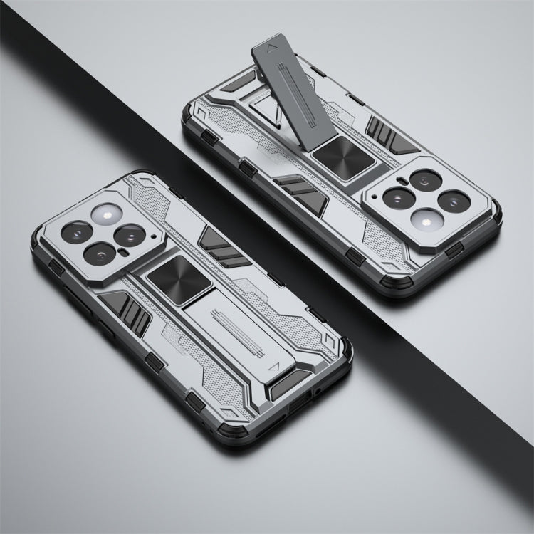 For Xiaomi 14 Supersonic Armor PC Hybrid TPU Phone Case(Grey) - Xiaomi Cases by buy2fix | Online Shopping UK | buy2fix
