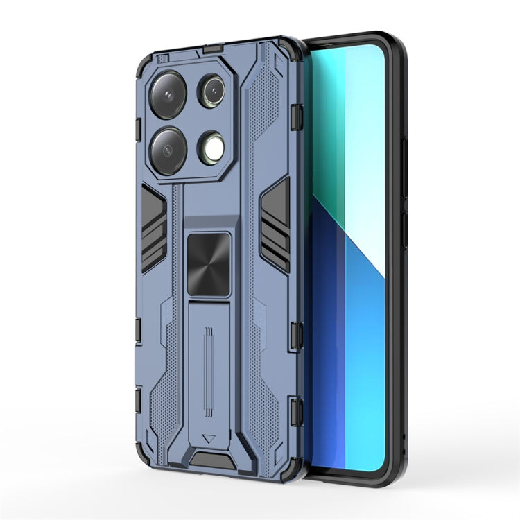 For Redmi Note 13 4G Supersonic Armor PC Hybrid TPU Phone Case(Blue) - Xiaomi Cases by buy2fix | Online Shopping UK | buy2fix