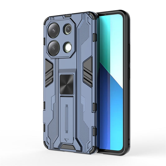 For Redmi Note 13 4G Supersonic Armor PC Hybrid TPU Phone Case(Blue) - Xiaomi Cases by buy2fix | Online Shopping UK | buy2fix