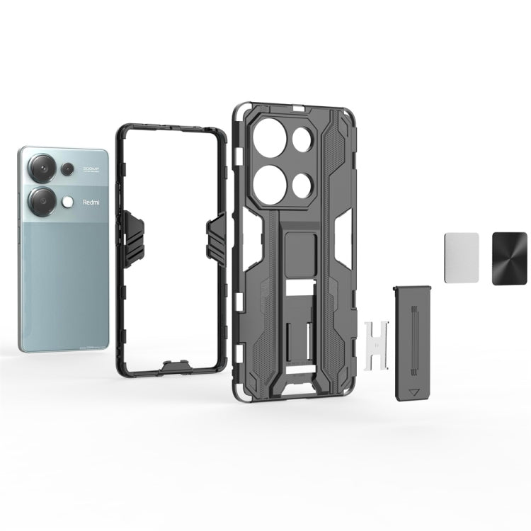 For  Redmi Note 13 Pro 4G Supersonic Armor PC Hybrid TPU Phone Case(Black) - Xiaomi Cases by buy2fix | Online Shopping UK | buy2fix