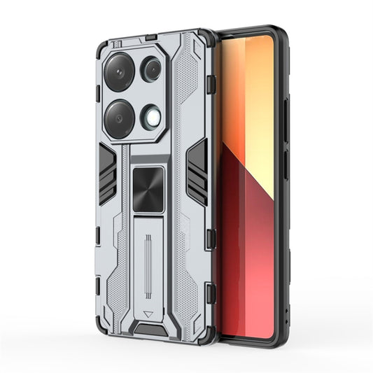 For  Redmi Note 13 Pro 4G Supersonic Armor PC Hybrid TPU Phone Case(Grey) - Xiaomi Cases by buy2fix | Online Shopping UK | buy2fix