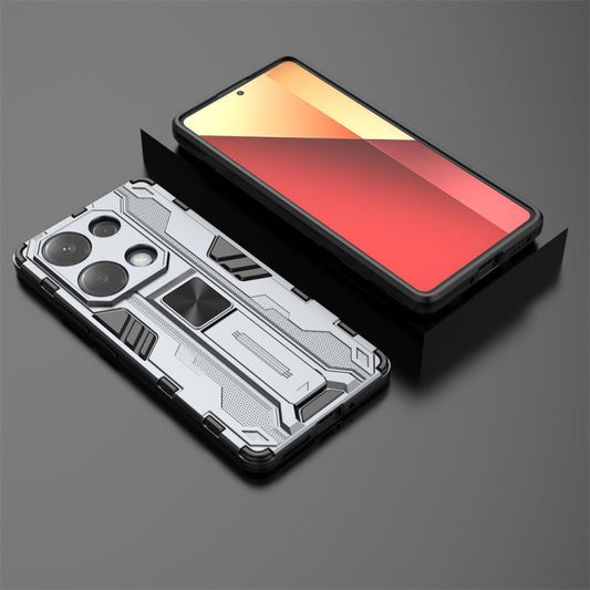 For  Redmi Note 13 Pro 4G Supersonic Armor PC Hybrid TPU Phone Case(Grey) - Xiaomi Cases by buy2fix | Online Shopping UK | buy2fix