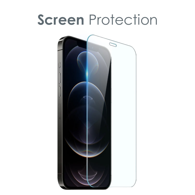 For iPhone 12 Pro NORTHJO 3 in 1 TPU Phone Case with Screen Film and Lens Film(Clear) - iPhone 12 / 12 Pro Cases by NORTHJO | Online Shopping UK | buy2fix