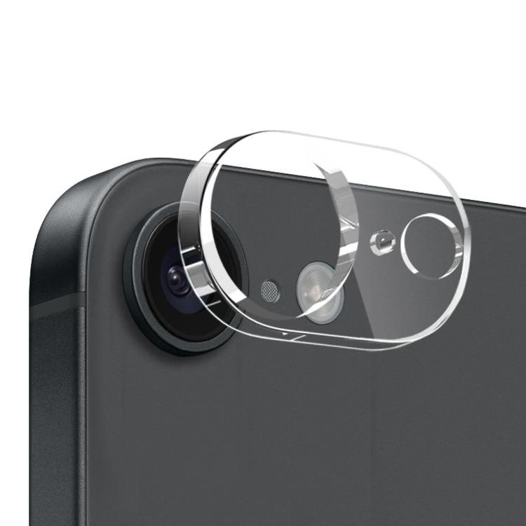 For iPhone 16e NORTHJO 3 in 1 TPU Phone Case with Screen Film and Lens Film(Clear) - iPhone 16e Cases by NORTHJO | Online Shopping UK | buy2fix
