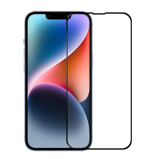 For iPhone 14 / 13 Pro / 13 NORTHJO A++ Screen Protector Full Glue Silk Printing Tempered Glass Film(Black) - iPhone 14 Tempered Glass by NORTHJO | Online Shopping UK | buy2fix
