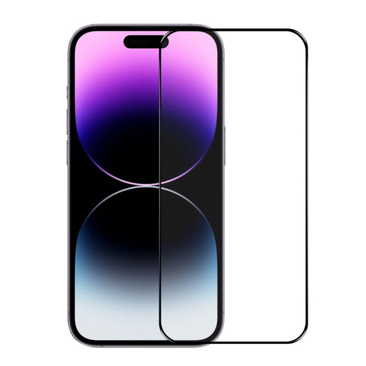 For iPhone 14 Pro Max NORTHJO A++ Screen Protector Full Glue Silk Printing Tempered Glass Film(Black) - iPhone 14 Pro Max Tempered Glass by NORTHJO | Online Shopping UK | buy2fix