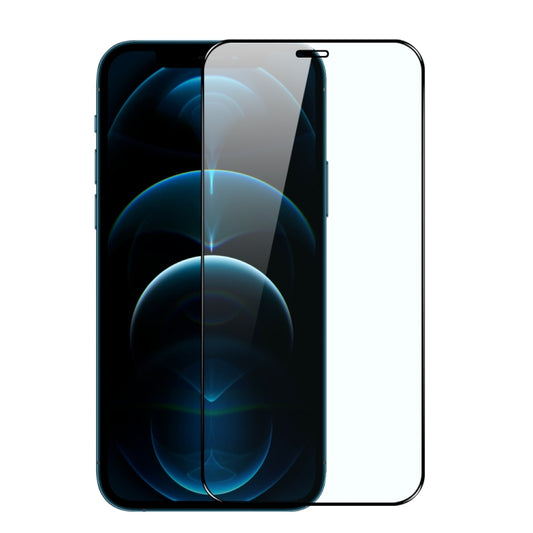 For iPhone 12 / 12 Pro NORTHJO A++ Screen Protector Full Glue Silk Printing Tempered Glass Film(Black) - iPhone 12 / 12 Pro Tempered Glass by NORTHJO | Online Shopping UK | buy2fix