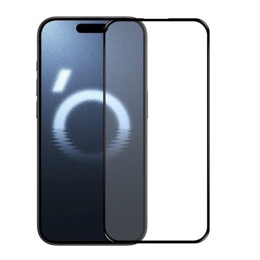 For iPhone 16 Pro Max NORTHJO A++ Screen Protector Full Glue Silk Printing Tempered Glass Film(Black) - iPhone 16 Pro Max Tempered Glass by NORTHJO | Online Shopping UK | buy2fix