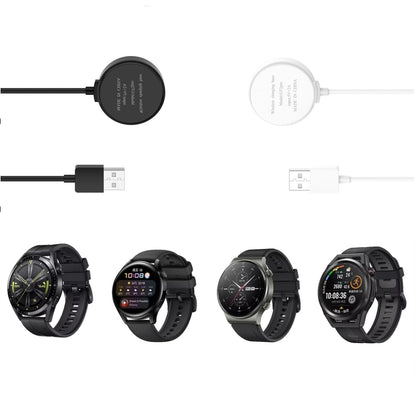 For Huawei Watch GT 4 46mm Smart Watch Magnetic Suction Integrated Charging Cable, Length: 1m(Black) by buy2fix