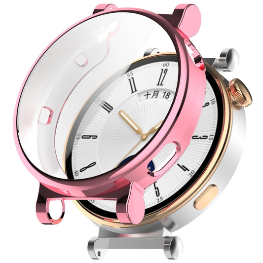 For Huawei Watch GT4 41mm Full Coverage TPU Electroplated Watch Protective Case(Pink) by buy2fix