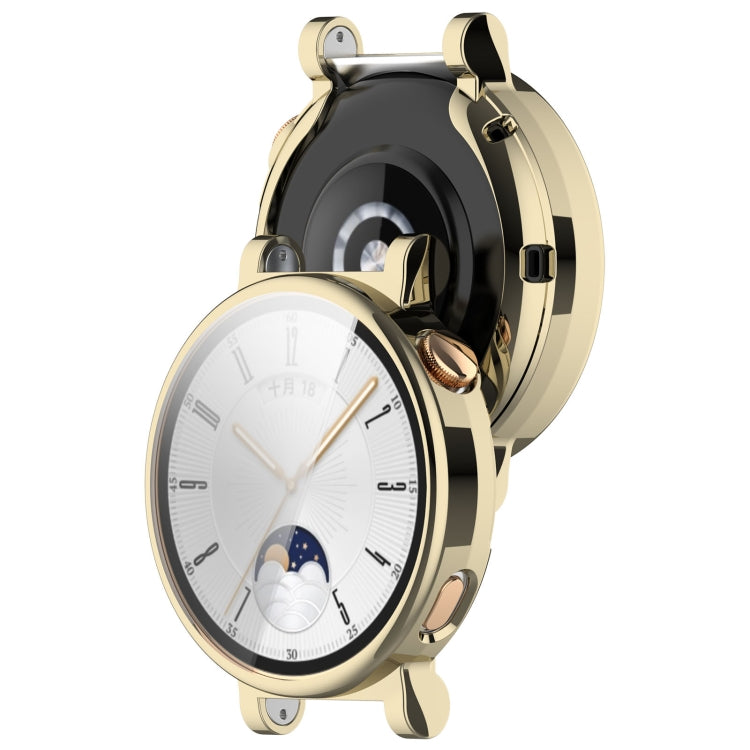 For Huawei Watch GT4 41mm Full Coverage TPU Electroplated Watch Protective Case(Gold) by buy2fix