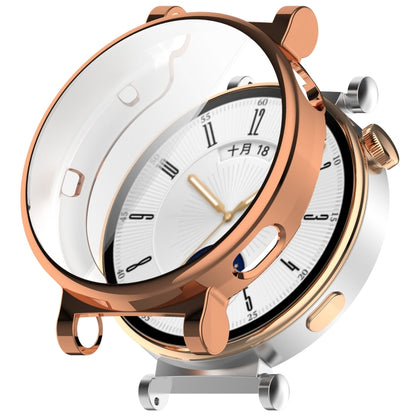 For Huawei Watch GT4 41mm Full Coverage TPU Electroplated Watch Protective Case(Rose Gold) by buy2fix
