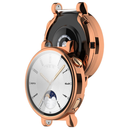 For Huawei Watch GT4 41mm Full Coverage TPU Electroplated Watch Protective Case(Rose Gold) by buy2fix