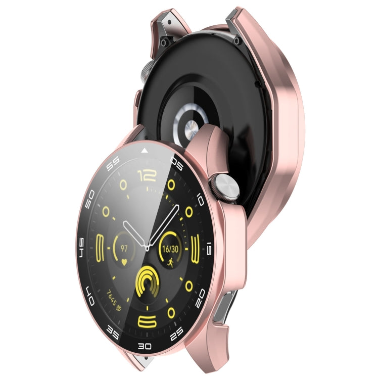 For Huawei Watch GT 4 46mm PC + Tempered Glass Integrated Watch Protective Case with Graduated Dial(Rose Gold) by buy2fix