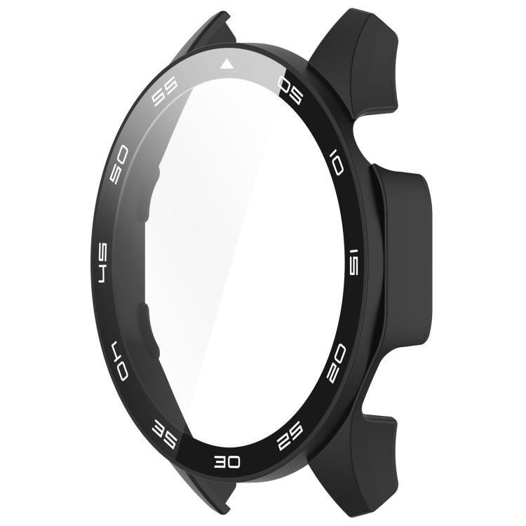 For Huawei Watch GT 4 46mm PC + Tempered Glass Integrated Watch Protective Case with Graduated Dial(Black) by buy2fix