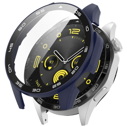 For Huawei Watch GT 4 46mm PC + Tempered Glass Integrated Watch Protective Case with Graduated Dial(Midnight Blue) by buy2fix