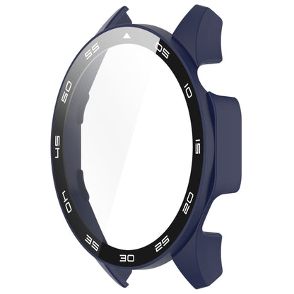 For Huawei Watch GT 4 46mm PC + Tempered Glass Integrated Watch Protective Case with Graduated Dial(Midnight Blue) by buy2fix