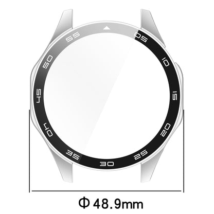 For Huawei Watch GT 4 46mm PC + Tempered Glass Integrated Watch Protective Case with Graduated Dial(Transparent) by buy2fix