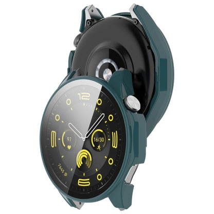 For Honor Watch 4 Pro PC+Tempered Glass Integrated Smart Watch Case(Green) by buy2fix