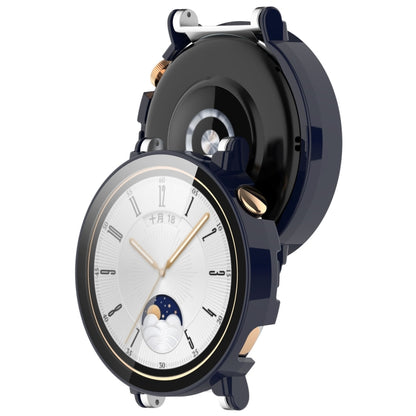 For Huawei Watch GT4 41mm PC+Tempered Glass Integrated Smart Watch Case(Blue) by buy2fix