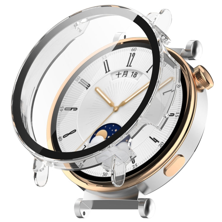 For Huawei Watch GT4 41mm PC+Tempered Glass Integrated Smart Watch Case(Transparent) by buy2fix