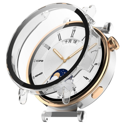 For Huawei Watch GT4 41mm PC+Tempered Glass Integrated Smart Watch Case(Transparent) by buy2fix