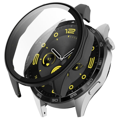 For Huawei Watch GT4 46mm PC+Tempered Glass Integrated Smart Watch Case(Black) by buy2fix