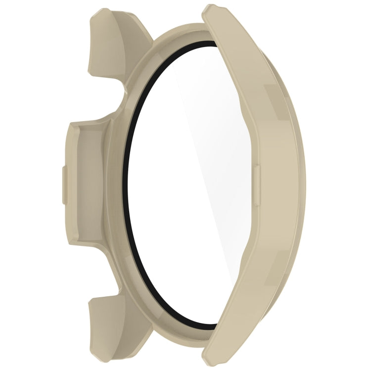 For Huawei Watch GT4 46mm PC+Tempered Glass Integrated Smart Watch Case(Ivory White) by buy2fix