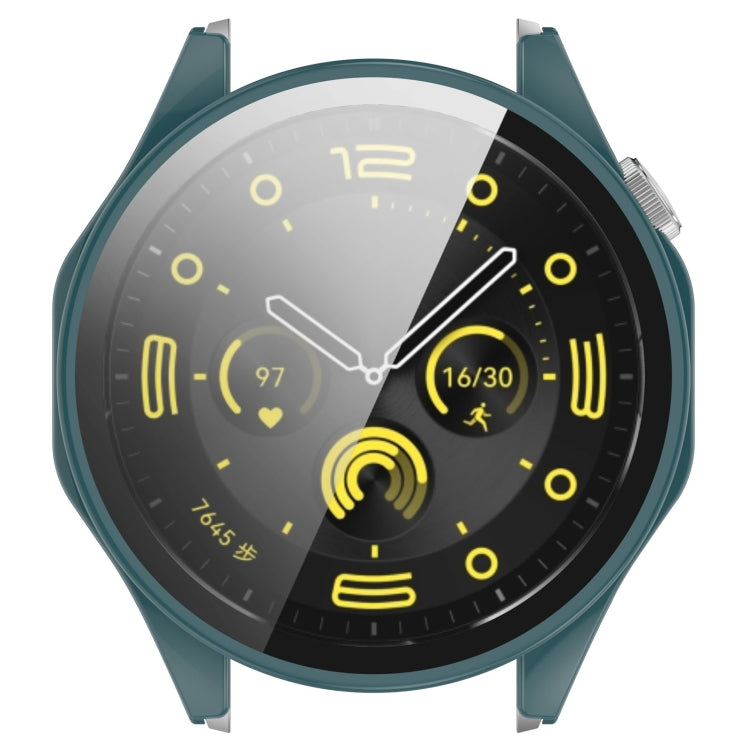 For Huawei Watch GT4 46mm PC+Tempered Glass Integrated Smart Watch Case(Green) by buy2fix
