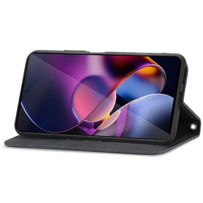 For Motorola Moto G Stylus 5G 2024 Retro Skin Feel Magnetic Flip Leather Phone Case(Black) by buy2fix