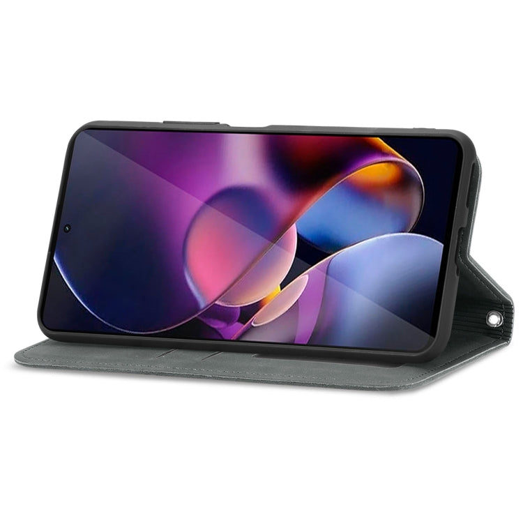 For Motorola Moto G Stylus 5G 2024 Retro Skin Feel Magnetic Flip Leather Phone Case(Grey) by buy2fix