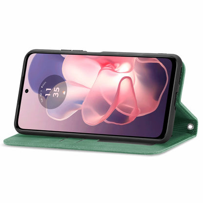 For Motorola Moto G Power 5G 2024 Retro Skin Feel Magnetic Flip Leather Phone Case(Green) by buy2fix