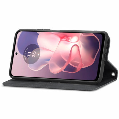 For Motorola Moto G Power 5G 2024 Retro Skin Feel Magnetic Flip Leather Phone Case(Black) by buy2fix