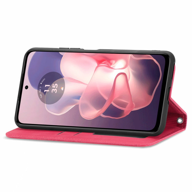 For Motorola Moto G Power 5G 2024 Retro Skin Feel Magnetic Flip Leather Phone Case(Red) by buy2fix