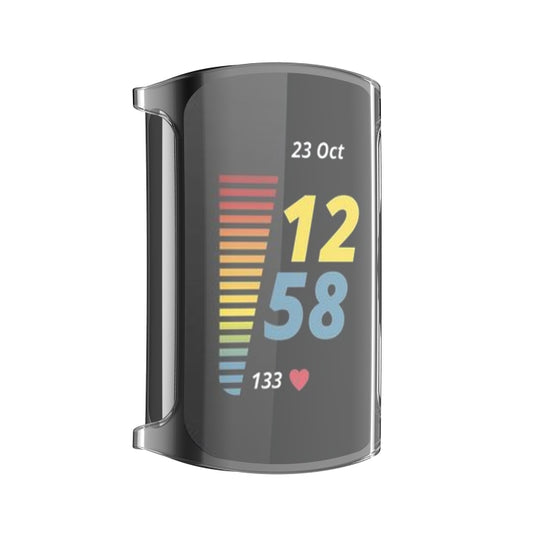 For Fitbit Charge 6 / 5 TPU Shell + Film Integrated Watch Protective Case(Transparent) - Watch Cases by buy2fix | Online Shopping UK | buy2fix