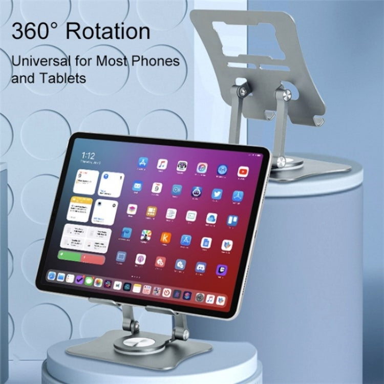 G68 360-Degree Rotating Foldable Phone Tablet Desktop Holder(Black) - Desktop Holder by buy2fix | Online Shopping UK | buy2fix