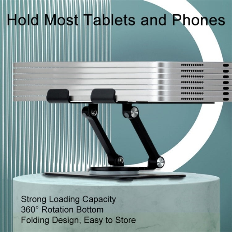 G68 360-Degree Rotating Foldable Phone Tablet Desktop Holder(Dark Grey) - Desktop Holder by buy2fix | Online Shopping UK | buy2fix