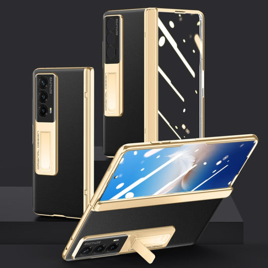 For Honor Magic Vs2 Electroplated Case-film Integral Hinge Shockproof Phone Case(Black) - Honor Cases by buy2fix | Online Shopping UK | buy2fix