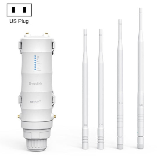 WAVLINK WN572HE4D AC1200 4G LTE WiFi Dual Band 4 Detachable Antennas Router, Plug:US Plug