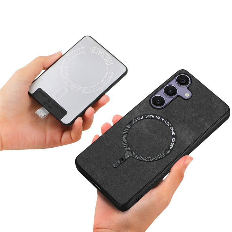 For Samsung Galaxy S25+ 5G Retro Splitable Magnetic Card Bag Leather Phone Case(Black) by buy2fix