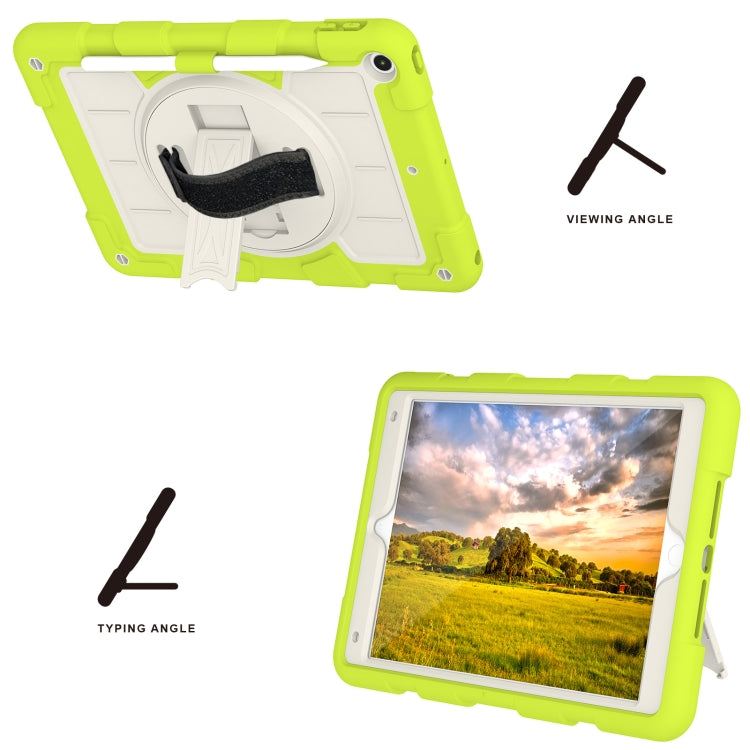 For iPad 10.2 2021 / 2020 / 2019 Silicone Hybrid PC Shockproof Tablet Case with Shoulder Strap(Love Birds Green) - iPad 10.2 Cases by buy2fix | Online Shopping UK | buy2fix