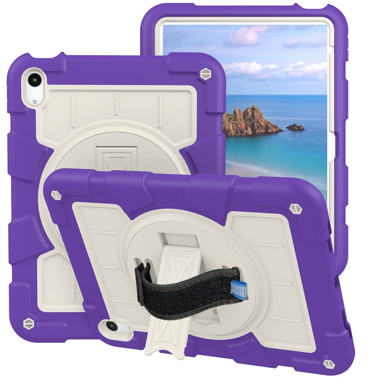 For iPad 2025 / 2022 Silicone Hybrid PC Shockproof Tablet Case with Shoulder Strap(Catharanthus Roseus) - iPad 2025 / 2022 Cases by buy2fix | Online Shopping UK | buy2fix