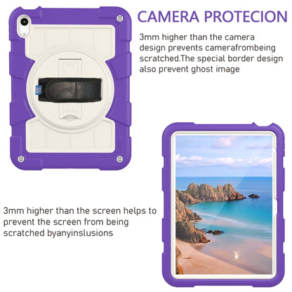 For iPad 2025 / 2022 Silicone Hybrid PC Shockproof Tablet Case with Shoulder Strap(Catharanthus Roseus) - iPad 2025 / 2022 Cases by buy2fix | Online Shopping UK | buy2fix