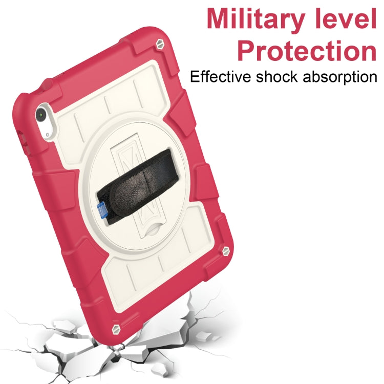 For iPad 2025 / 2022 Silicone Hybrid PC Shockproof Tablet Case with Shoulder Strap(Feifan Magenta) - iPad 2025 / 2022 Cases by buy2fix | Online Shopping UK | buy2fix