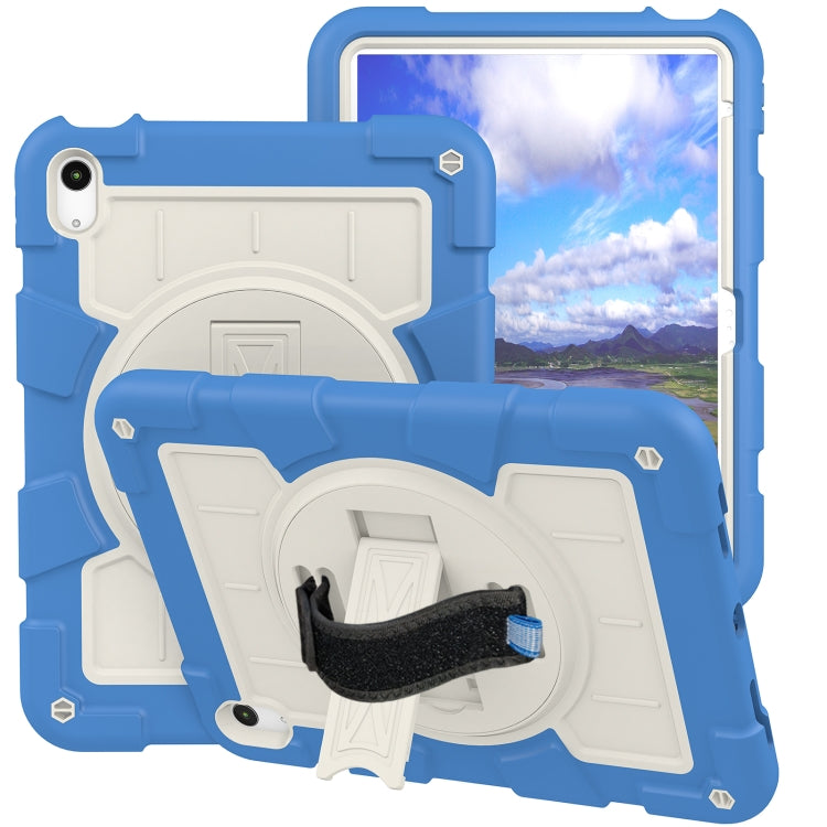 For iPad 2025 / 2022 Silicone Hybrid PC Shockproof Tablet Case with Shoulder Strap(Azure Blue) - iPad 2025 / 2022 Cases by buy2fix | Online Shopping UK | buy2fix