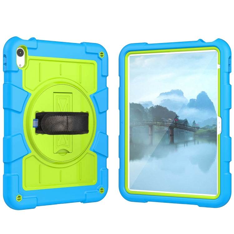 For iPad 2025 / 2022 Silicone Hybrid PC Shockproof Tablet Case with Shoulder Strap(Bluish-Green) - iPad 2025 / 2022 Cases by buy2fix | Online Shopping UK | buy2fix
