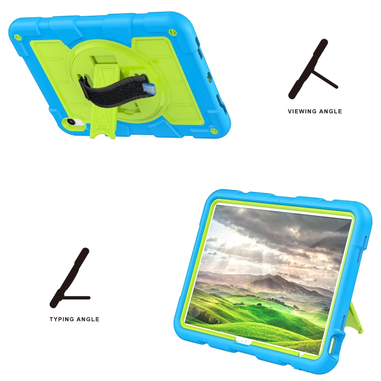 For iPad 2025 / 2022 Silicone Hybrid PC Shockproof Tablet Case with Shoulder Strap(Bluish-Green) - iPad 2025 / 2022 Cases by buy2fix | Online Shopping UK | buy2fix