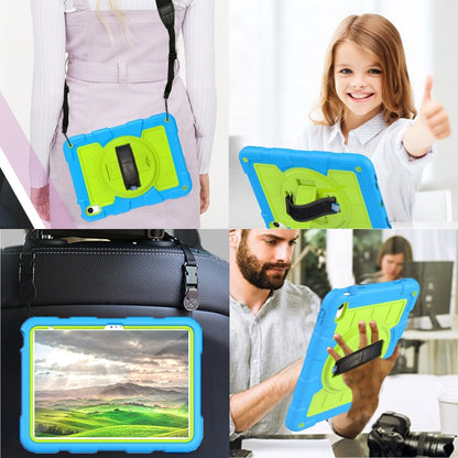 For iPad 2025 / 2022 Silicone Hybrid PC Shockproof Tablet Case with Shoulder Strap(Bluish-Green) - iPad 2025 / 2022 Cases by buy2fix | Online Shopping UK | buy2fix