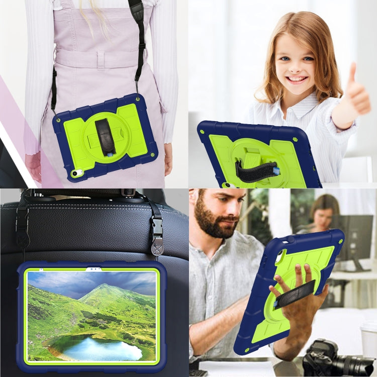 For iPad 2025 / 2022 Silicone Hybrid PC Shockproof Tablet Case with Shoulder Strap(Tibetan Turquoise) - iPad 2025 / 2022 Cases by buy2fix | Online Shopping UK | buy2fix